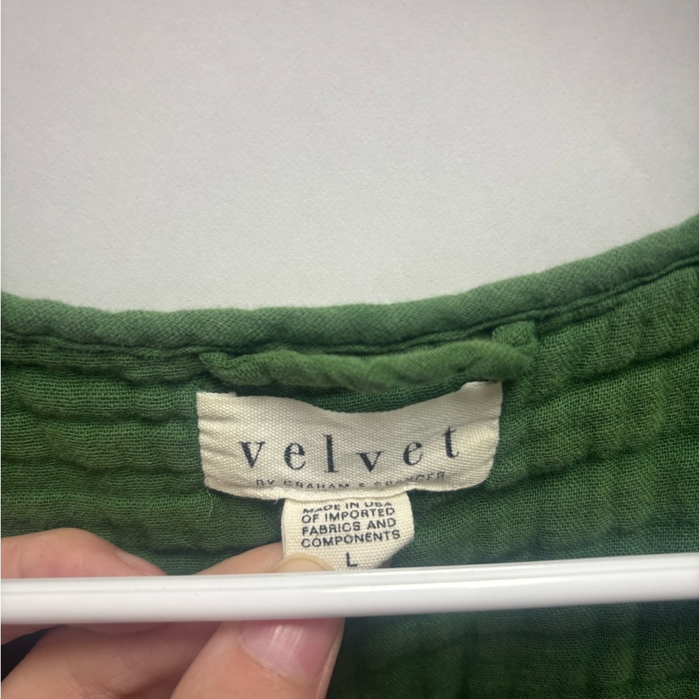 Velvet by Graham & Spencer Green Shift Dress Size Large - Picture 3 of 5